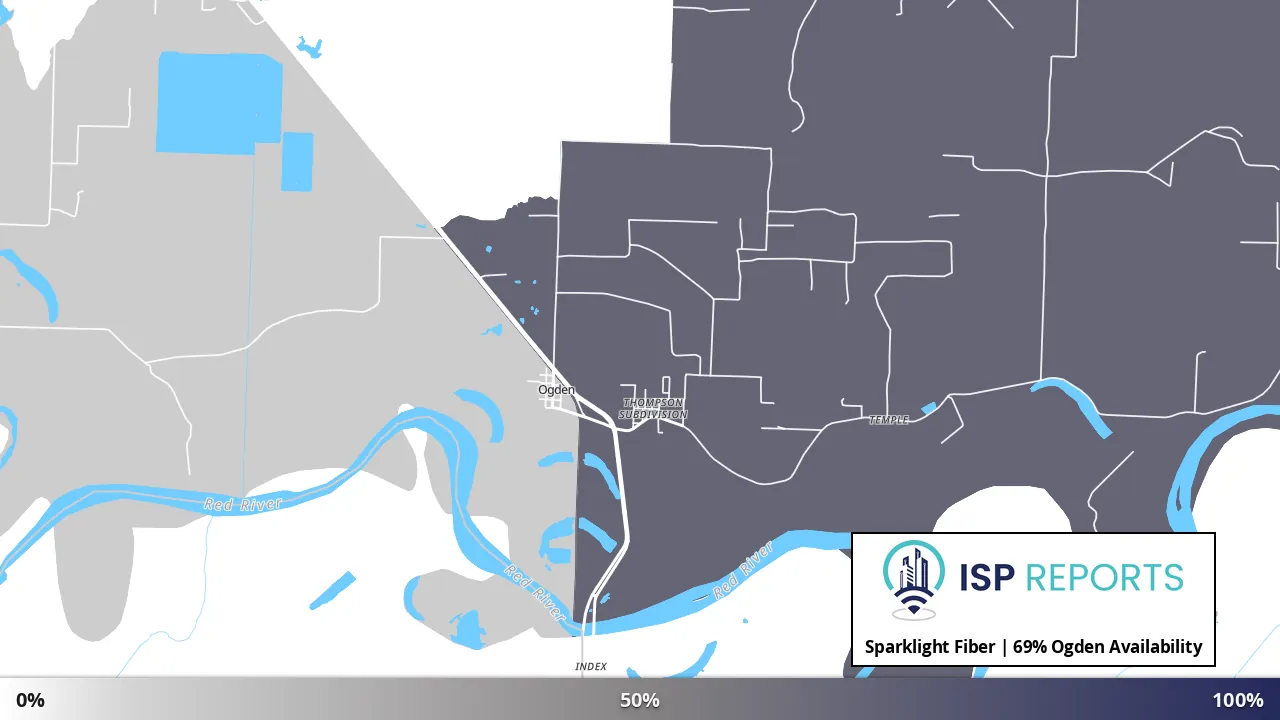 Ogden, AR map of internet availability