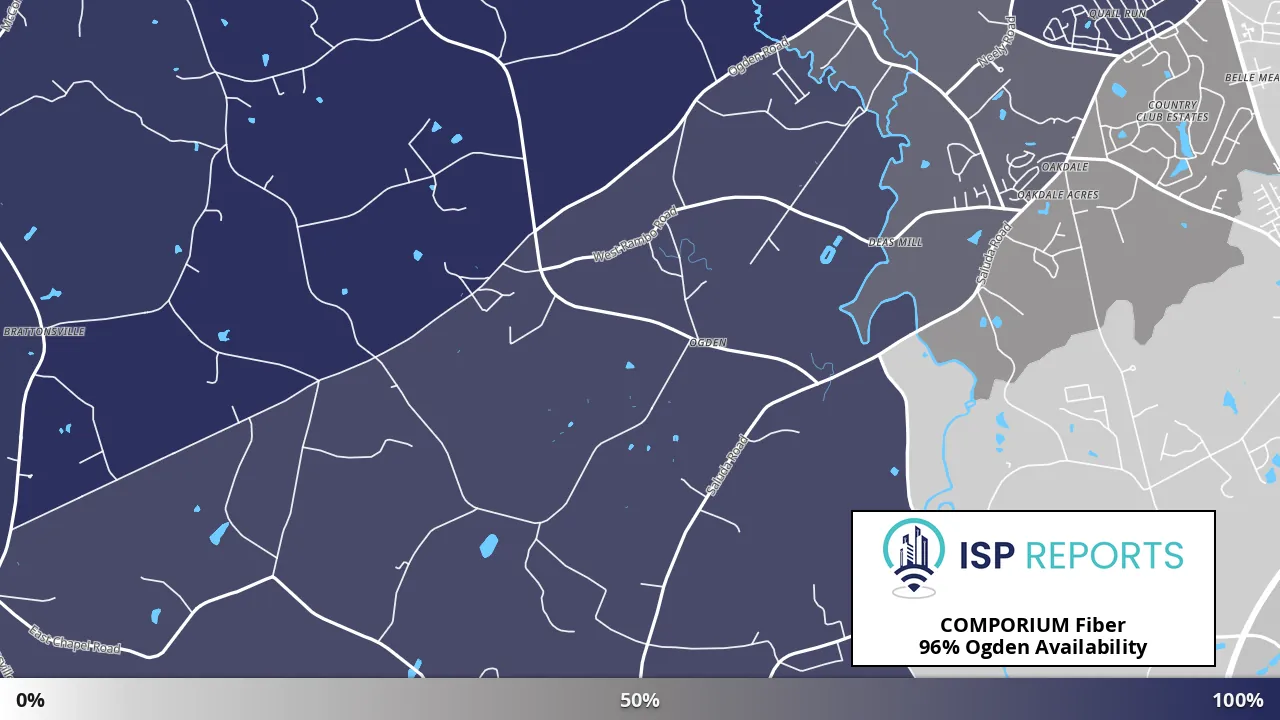 Ogden, SC map of internet availability