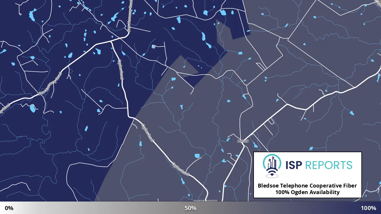 Ogden, TN map of internet availability