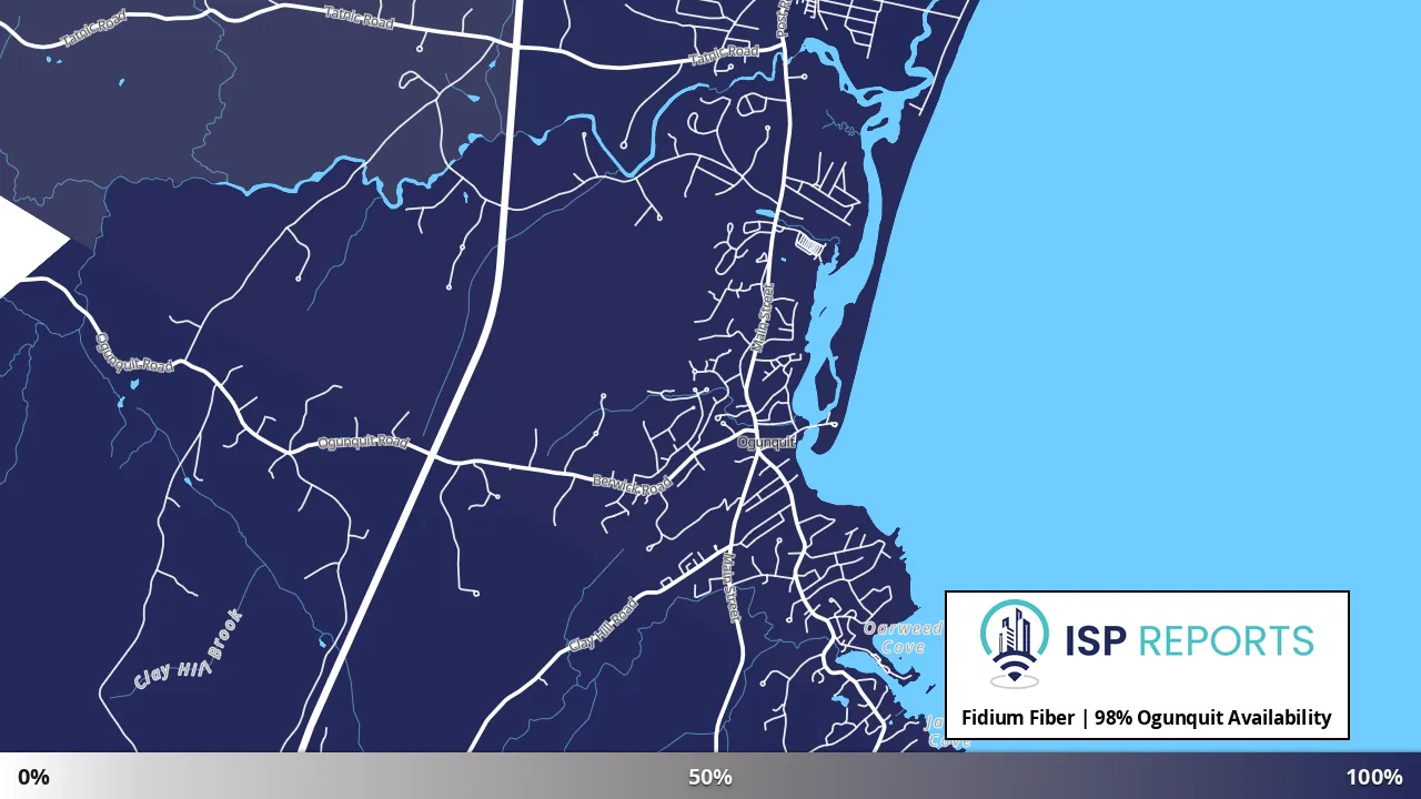 Ogunquit, ME map of internet availability