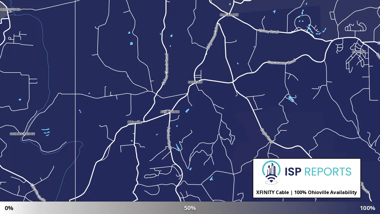Ohioville, PA map of internet availability