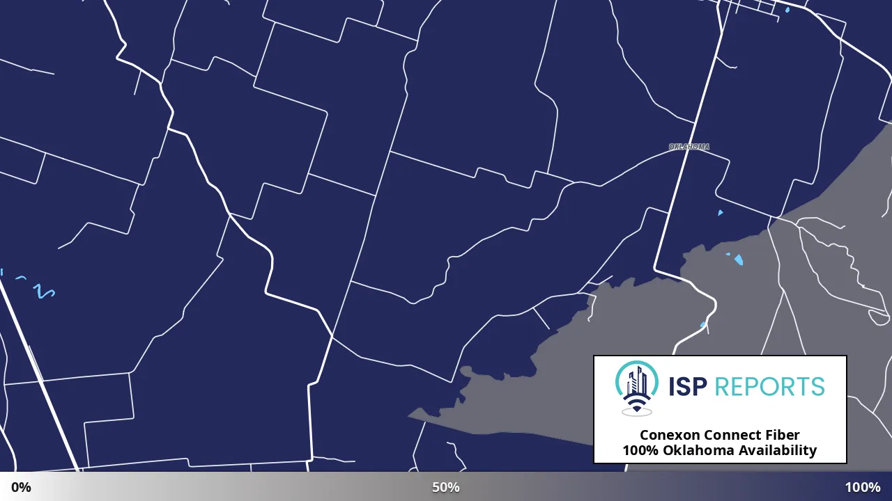 Oklahoma, KY map of internet availability