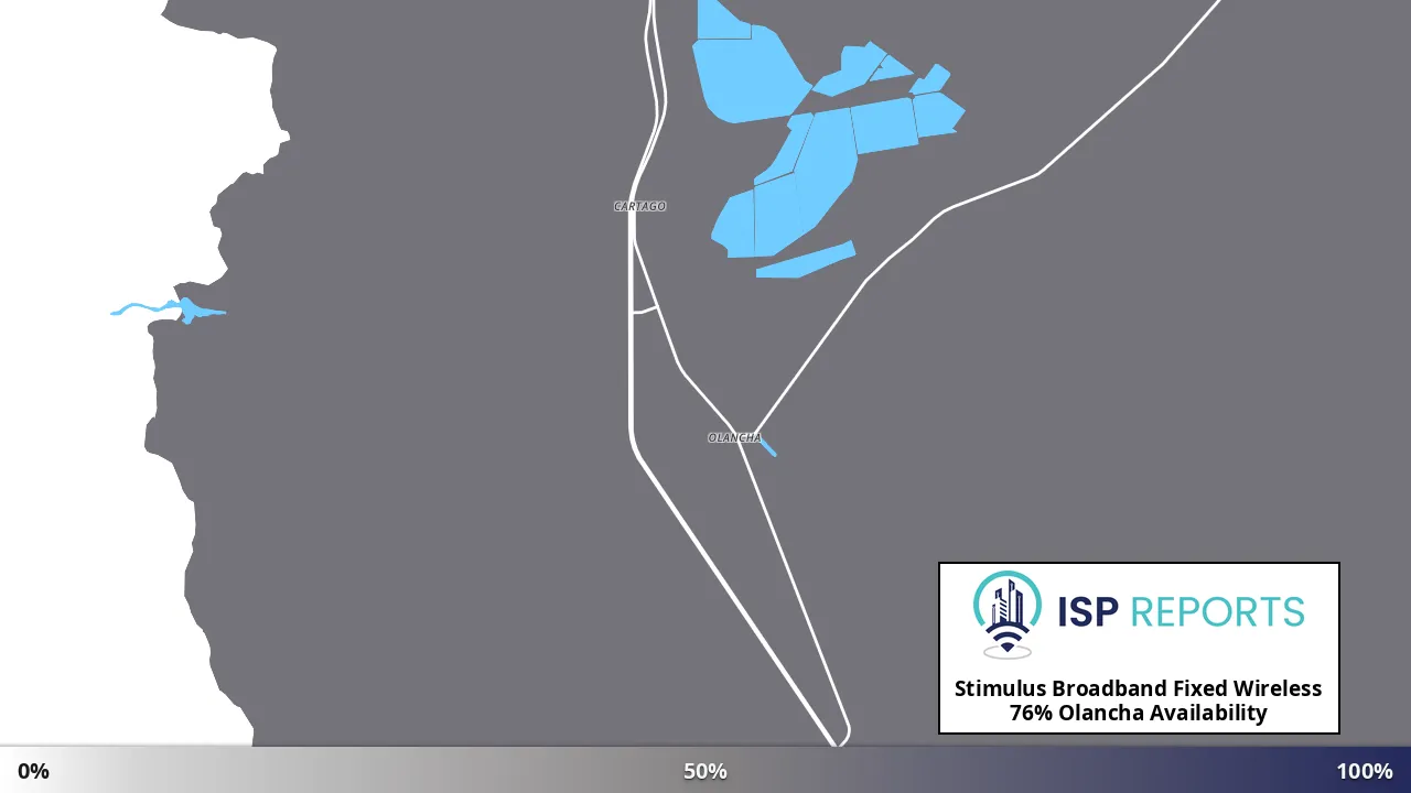 Olancha, CA map of internet availability