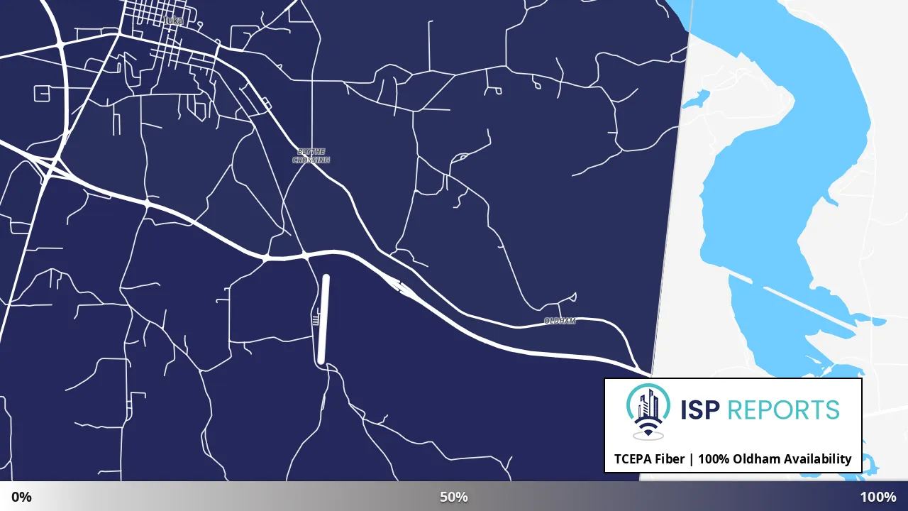 Oldham, MS map of internet availability