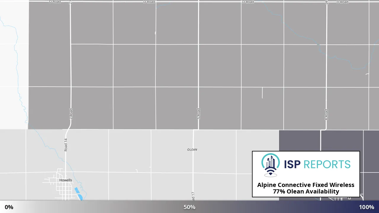 Olean, NE map of internet availability