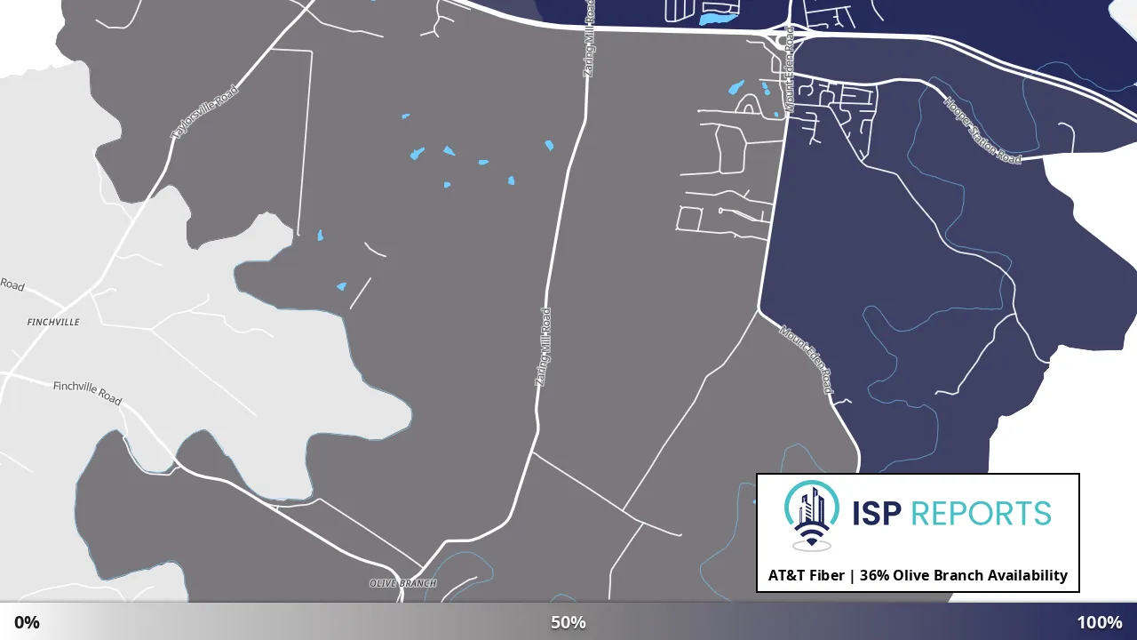 Olive Branch, KY map of internet availability