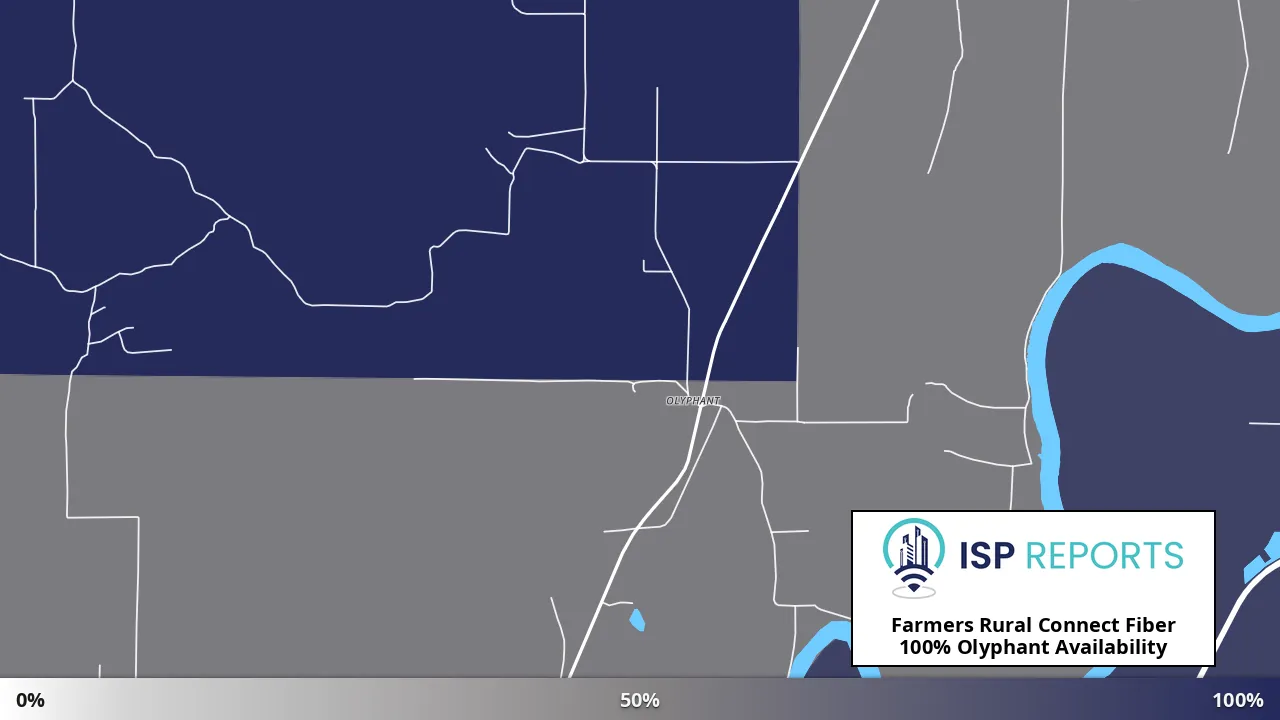 Olyphant, AR map of internet availability