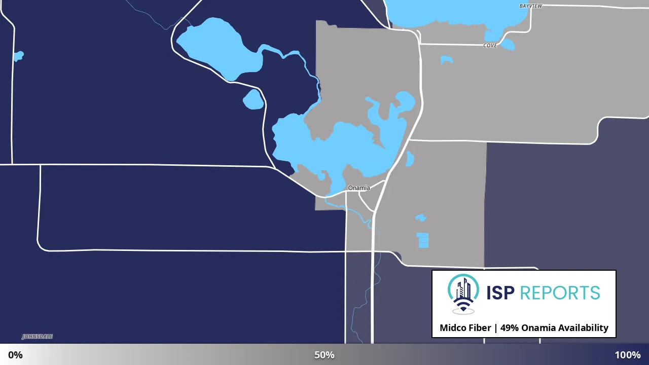 Onamia, MN map of internet availability