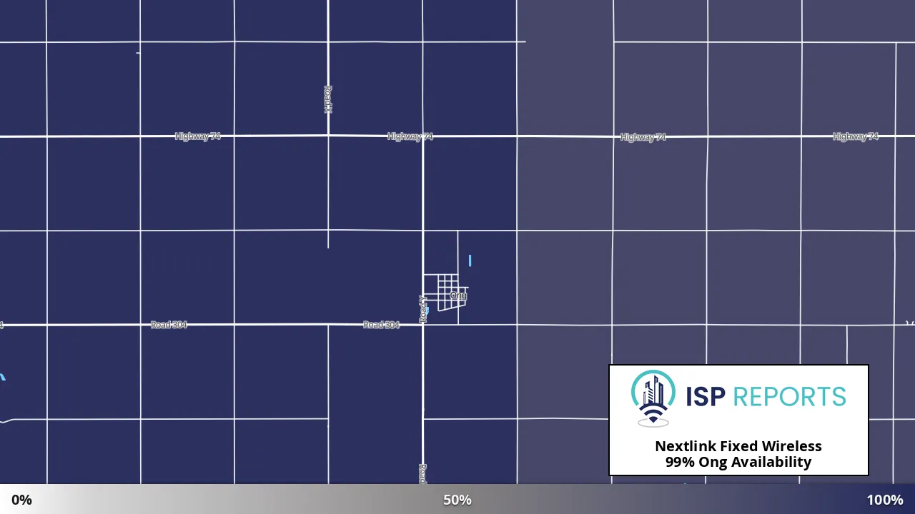 Ong, NE map of internet availability