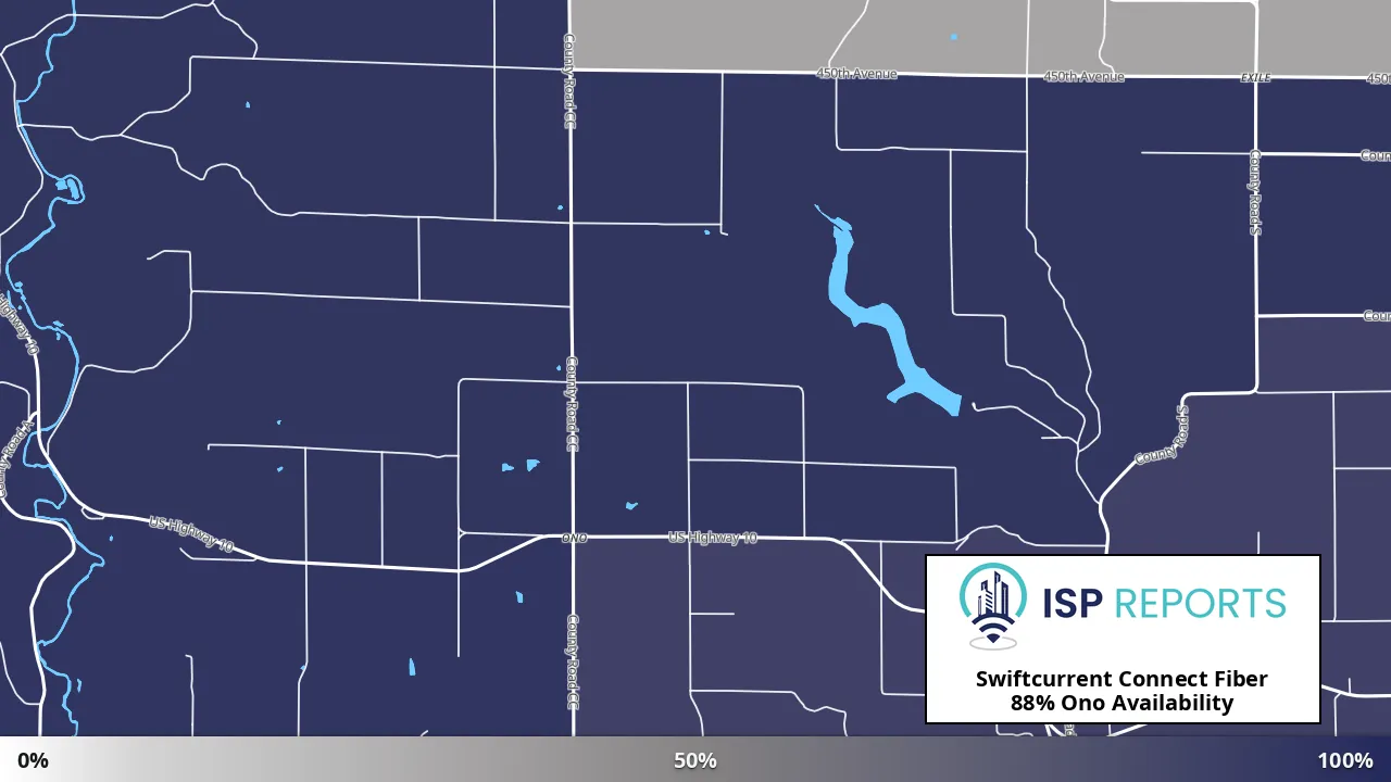 Ono, WI map of internet availability