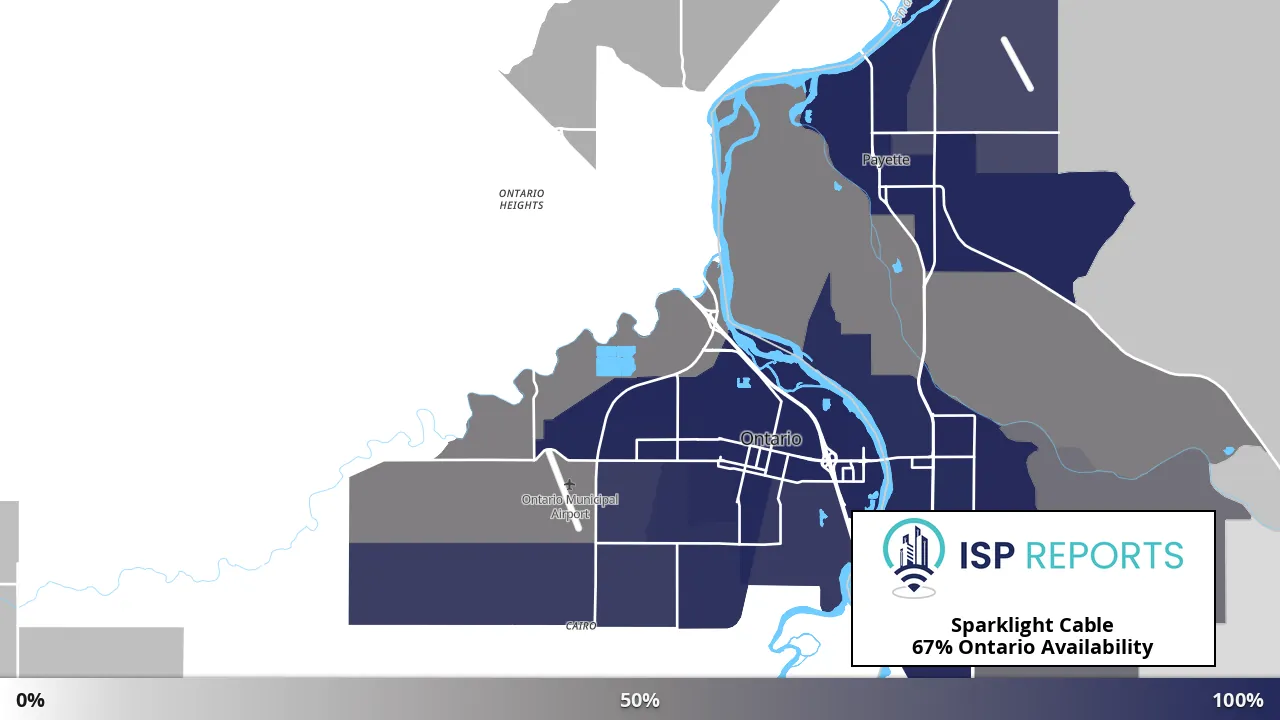 Ontario, OR map of internet availability