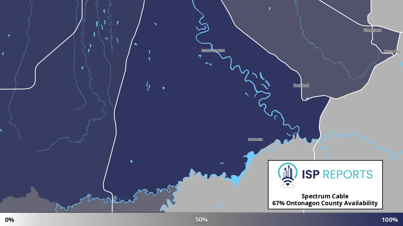 Ontonagon County, MI map of internet availability