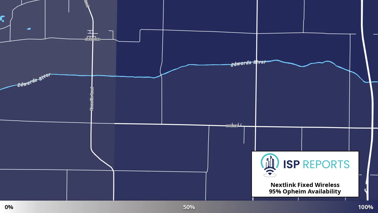 Opheim, IL map of internet availability