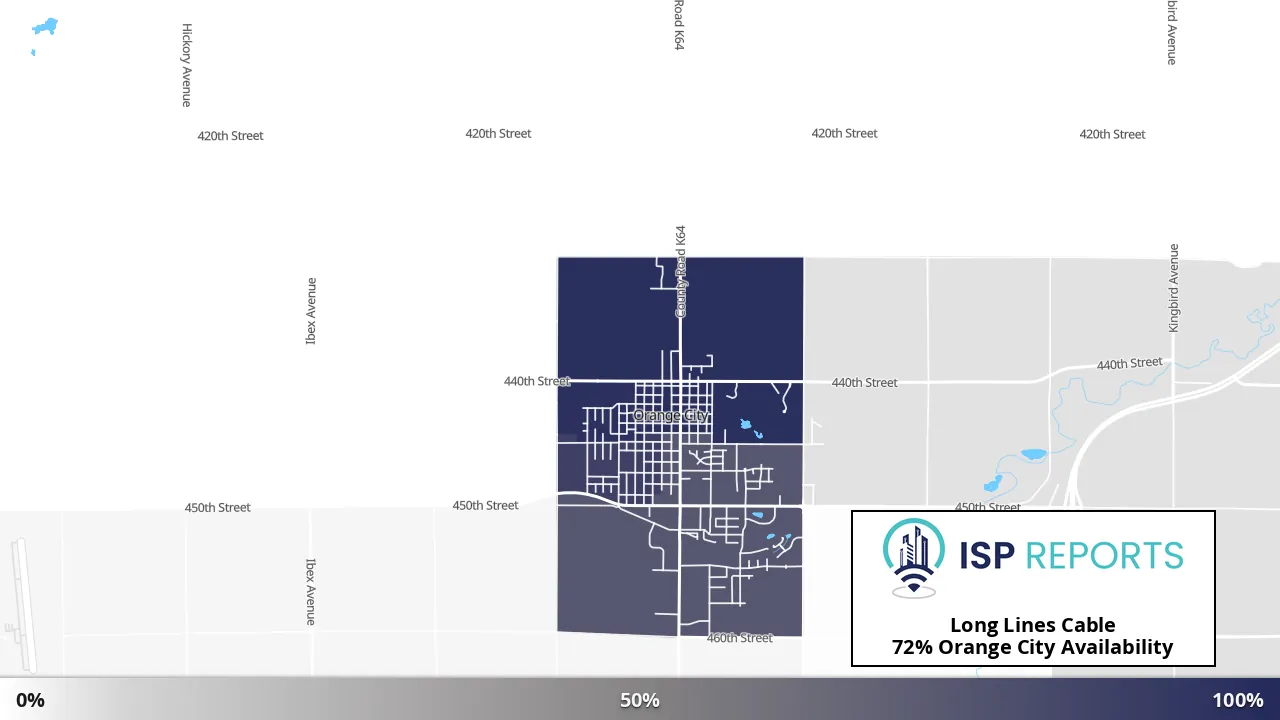 Orange City, IA map of internet availability
