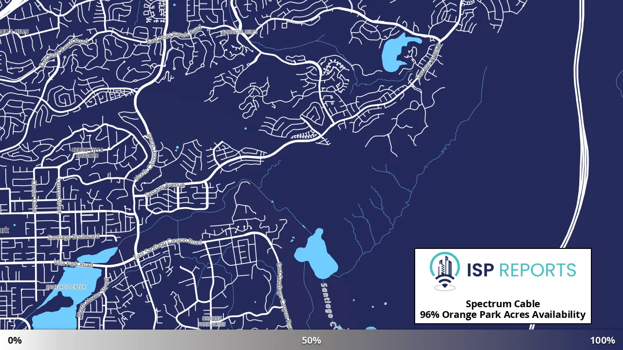 Orange Park Acres, CA map of internet availability