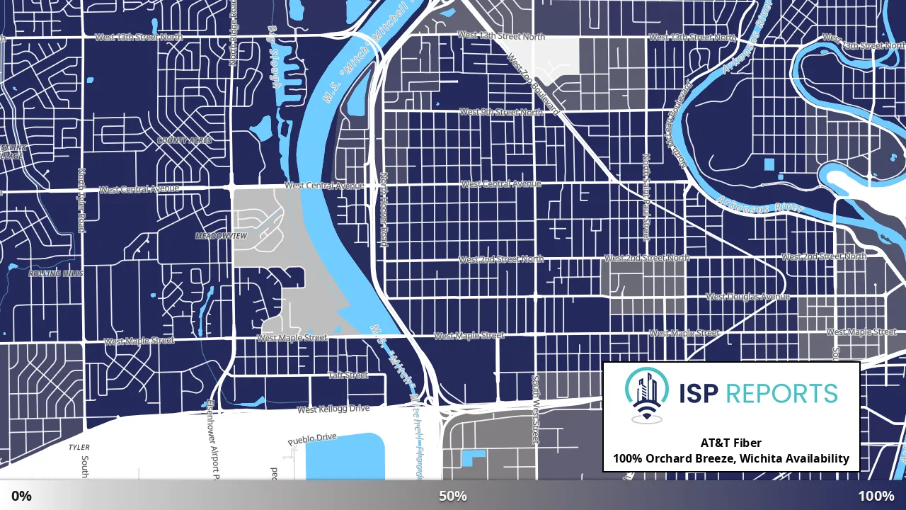 Orchard Breeze, Wichita, KS map of internet availability