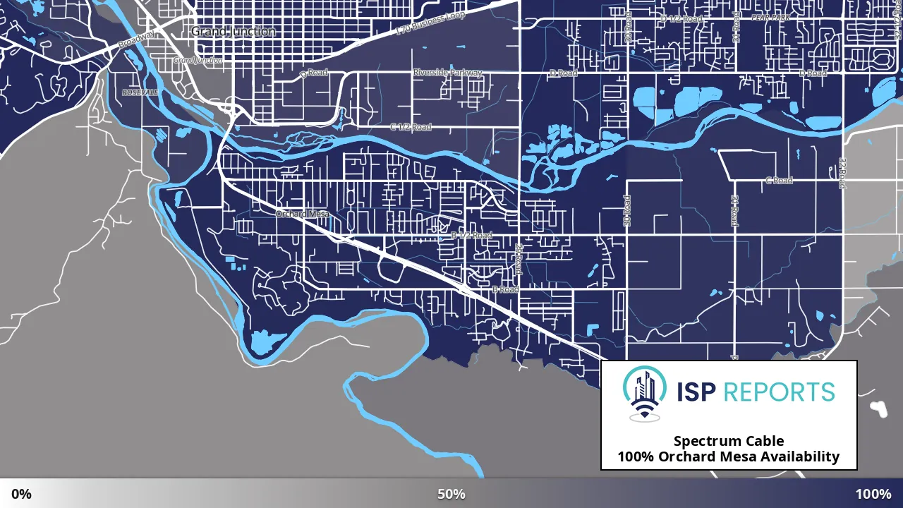Orchard Mesa, CO map of internet availability