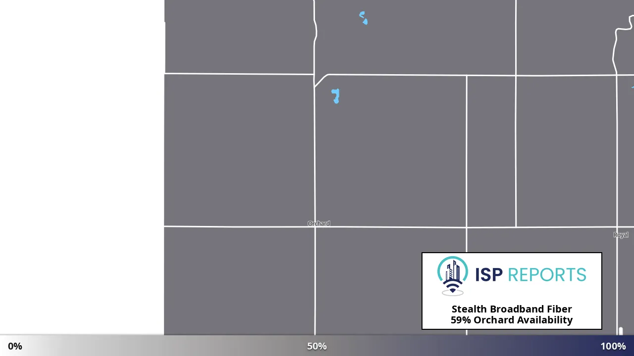 Orchard, NE map of internet availability