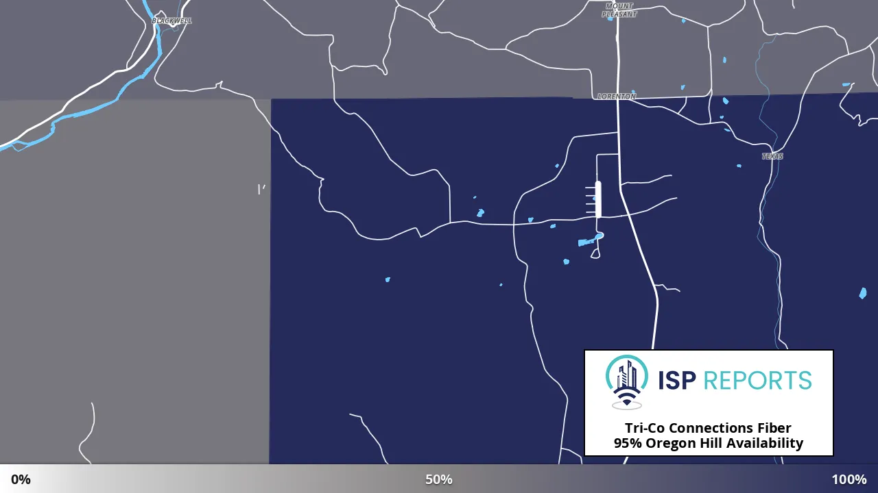 Oregon Hill, PA map of internet availability