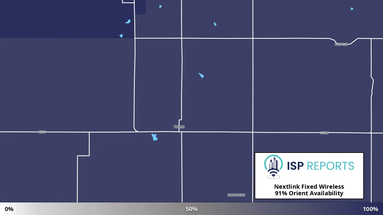 Orient, IA map of internet availability