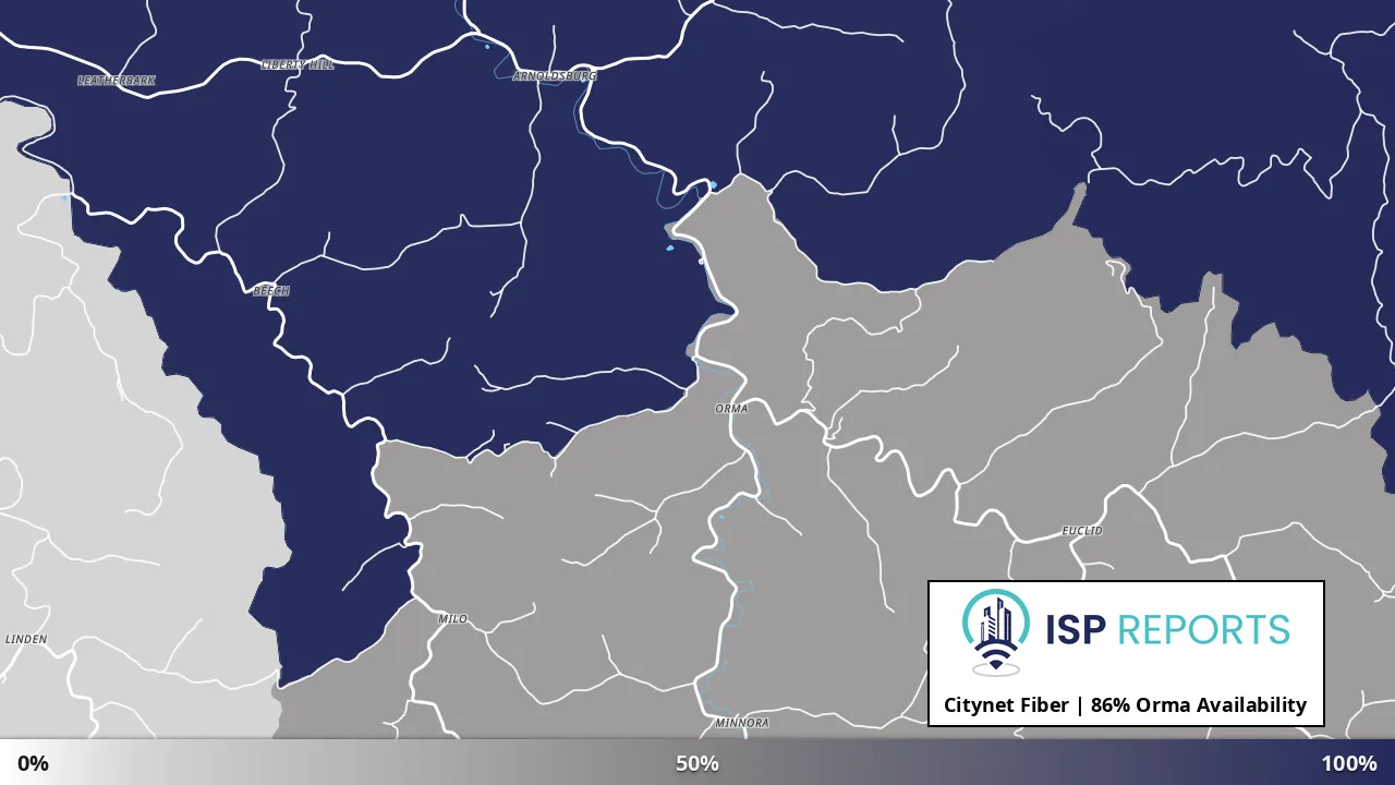 Orma, WV map of internet availability