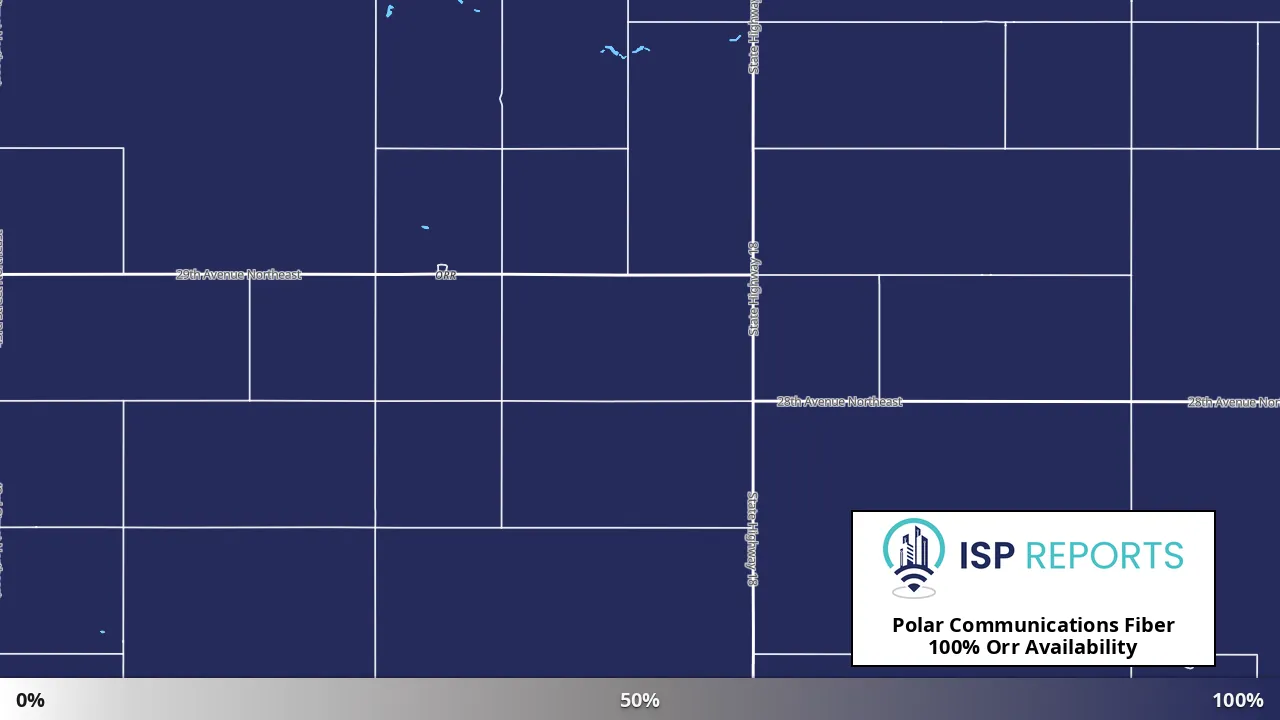 Orr, ND map of internet availability
