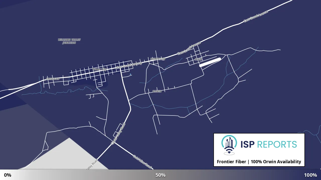 Orwin, PA map of internet availability