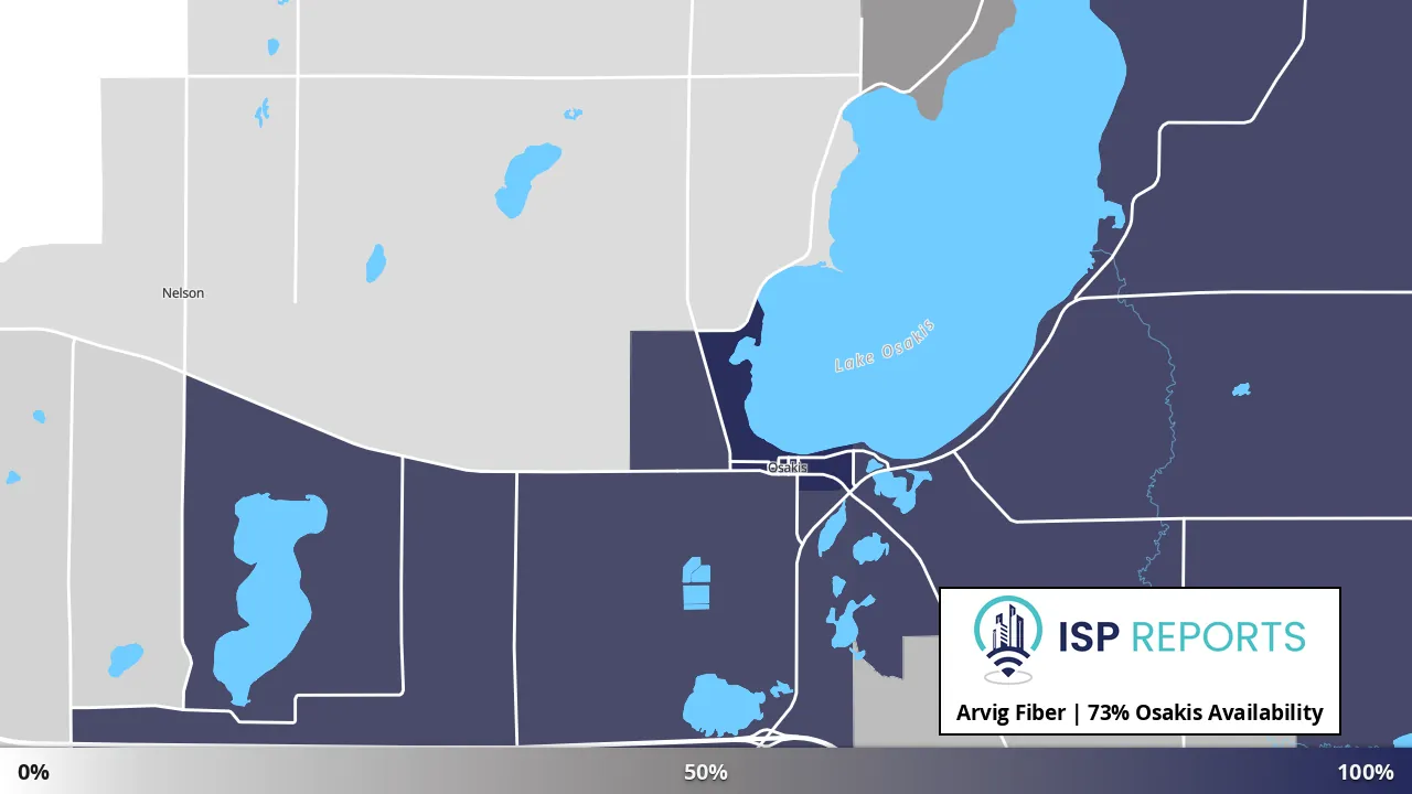 Osakis, MN map of internet availability