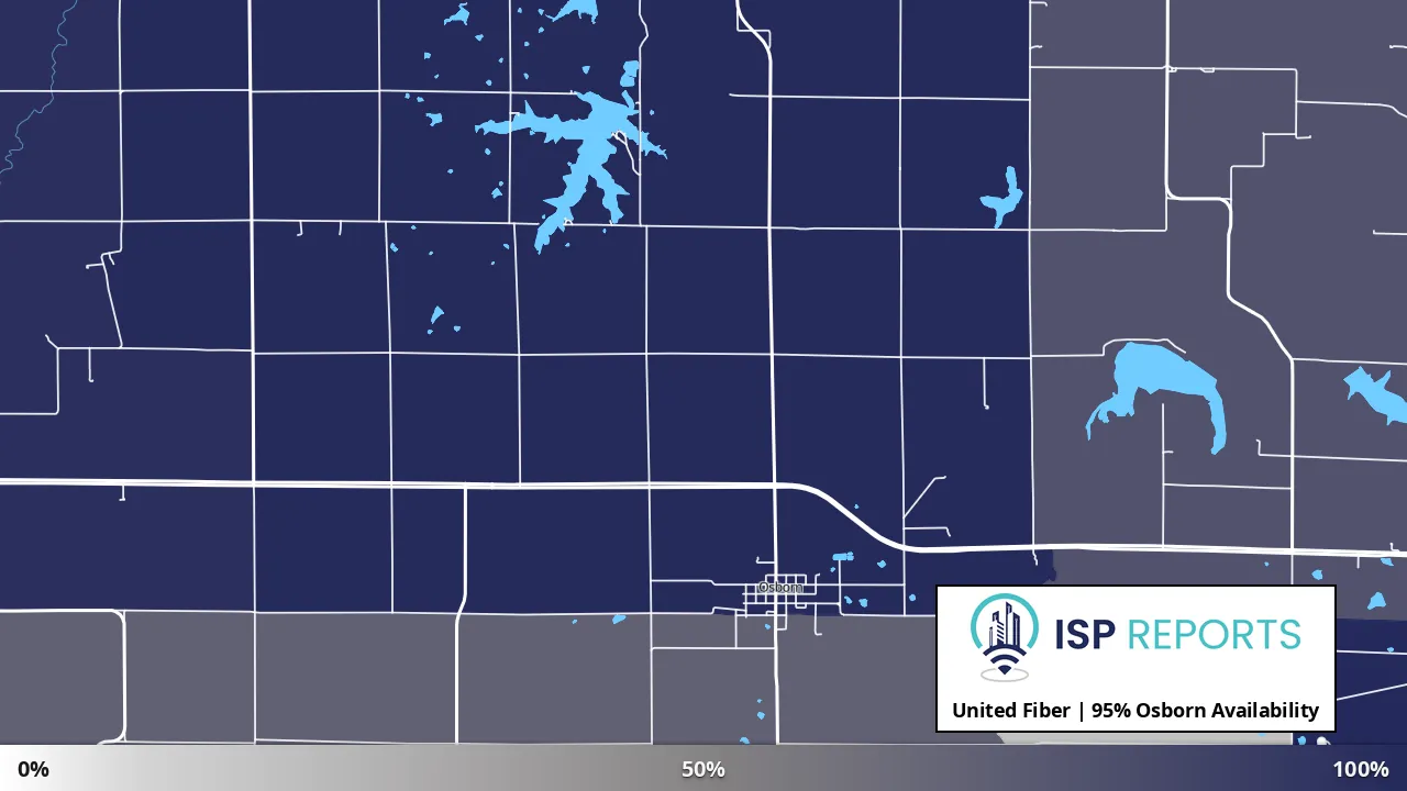 Osborn, MO map of internet availability