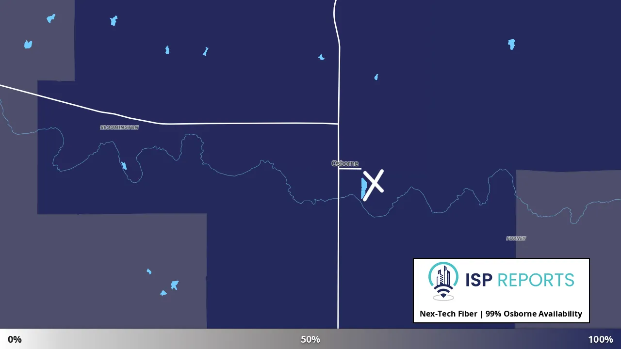 Osborne, KS map of internet availability