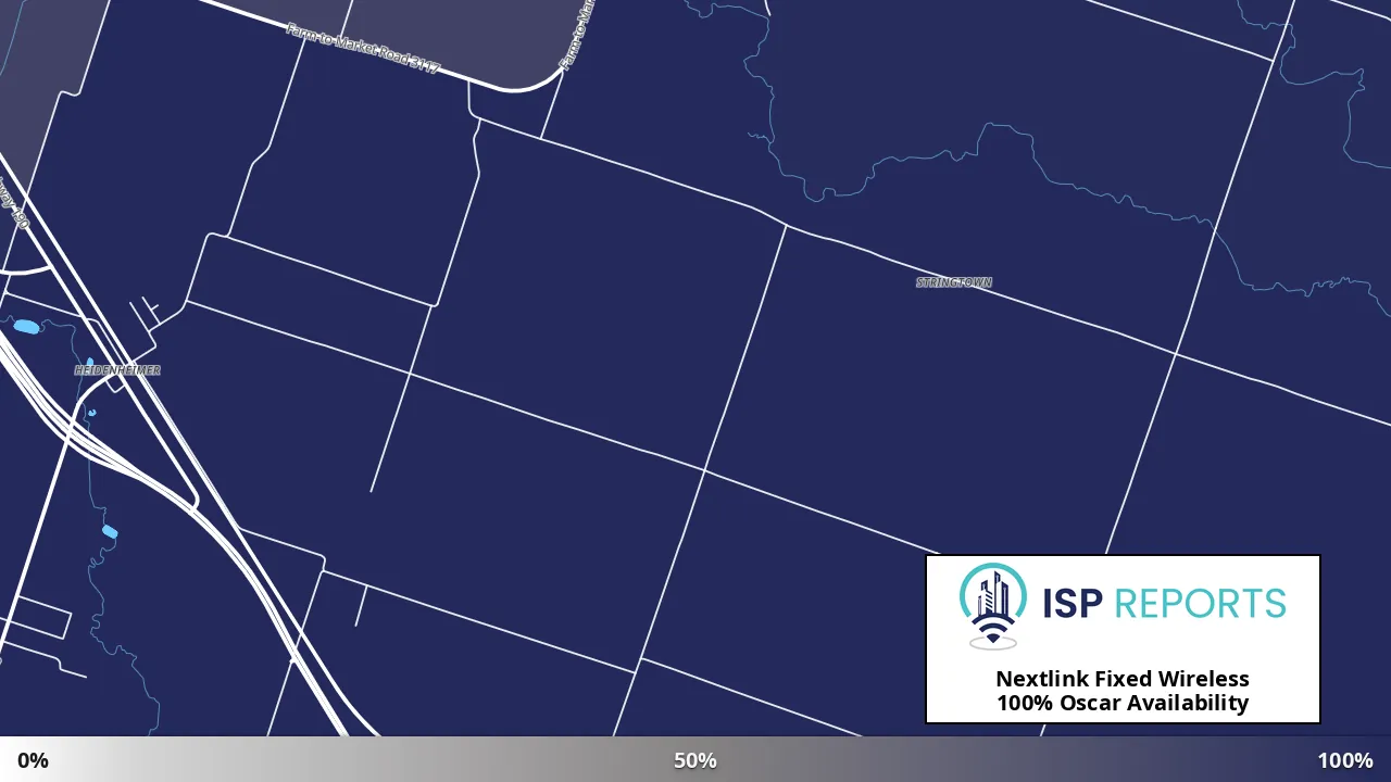 Oscar, TX map of internet availability