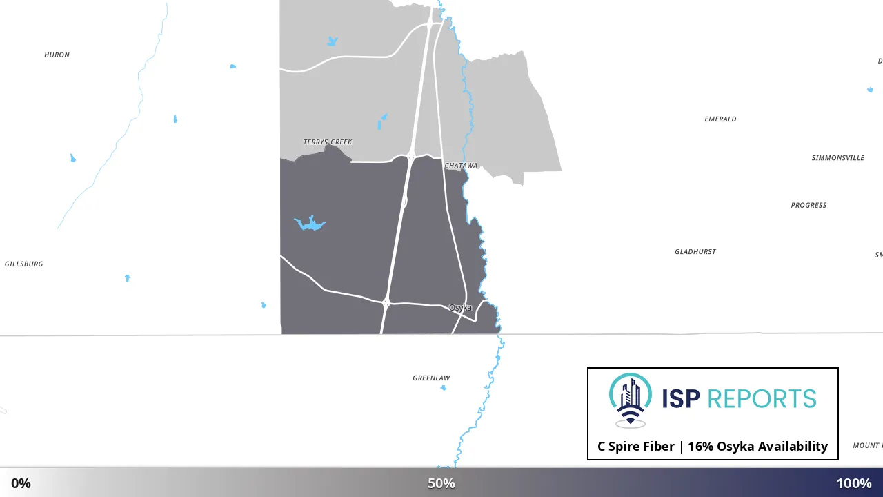 Osyka, MS map of internet availability