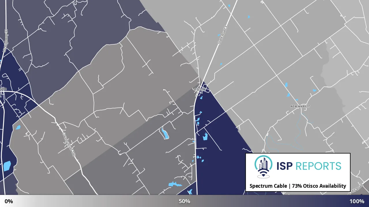 Otisco, IN map of internet availability