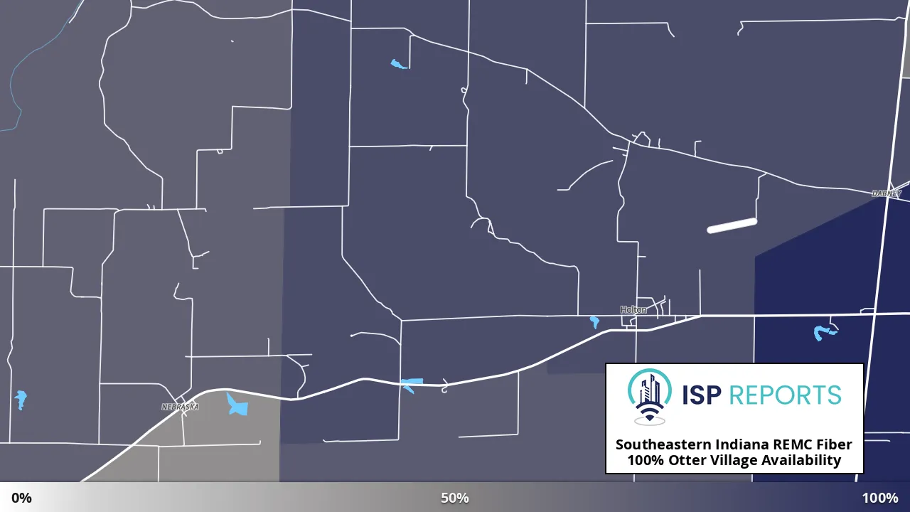 Otter Village, IN map of internet availability