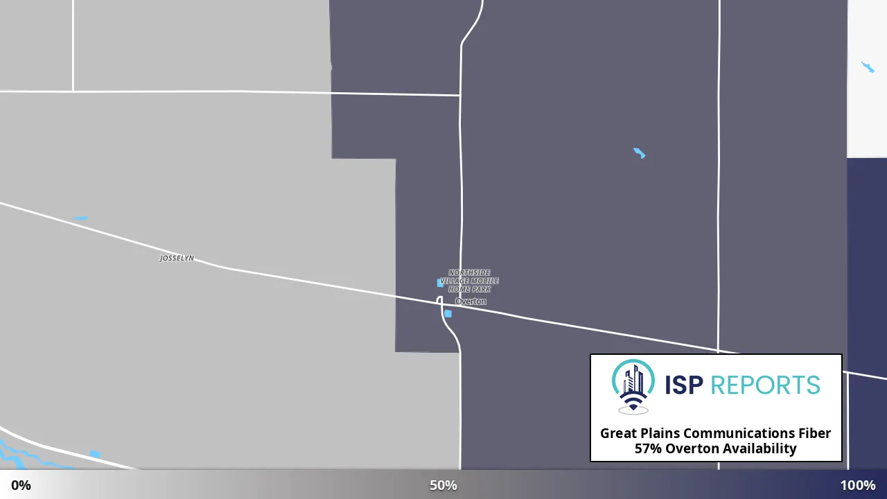 Overton, NE map of internet availability