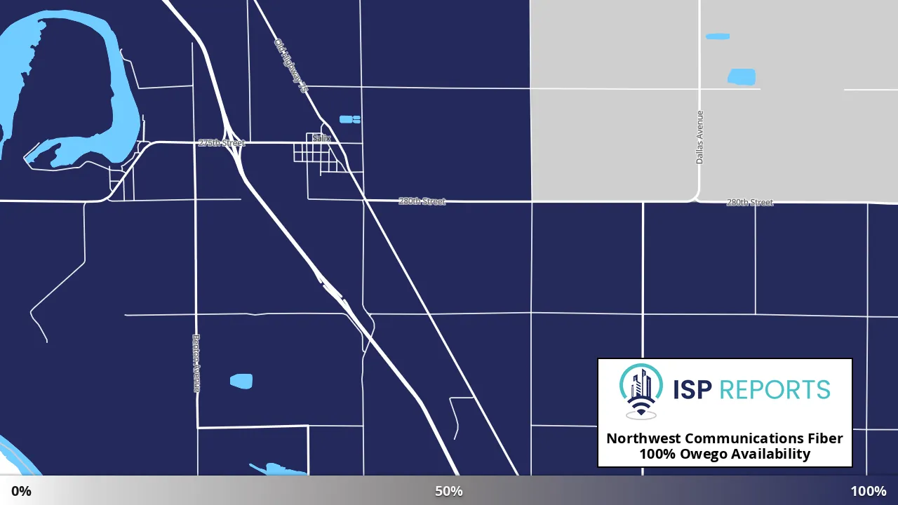 Owego, IA map of internet availability