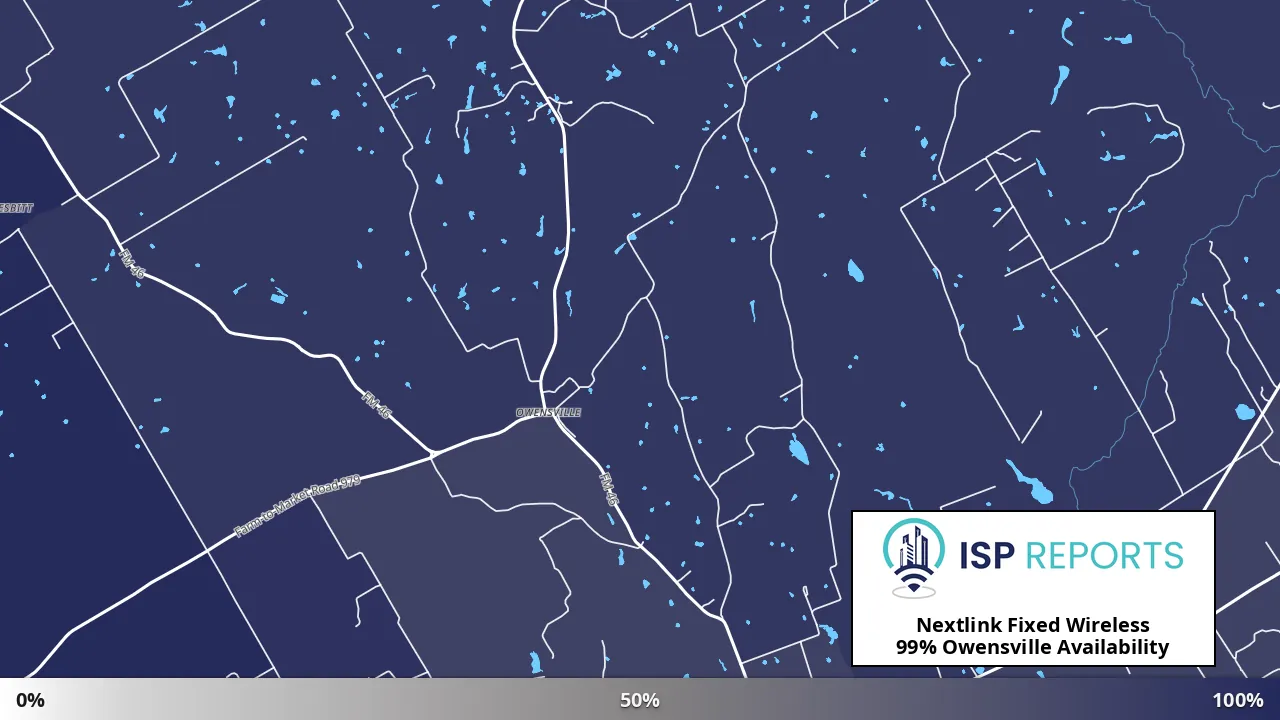Owensville, TX map of internet availability