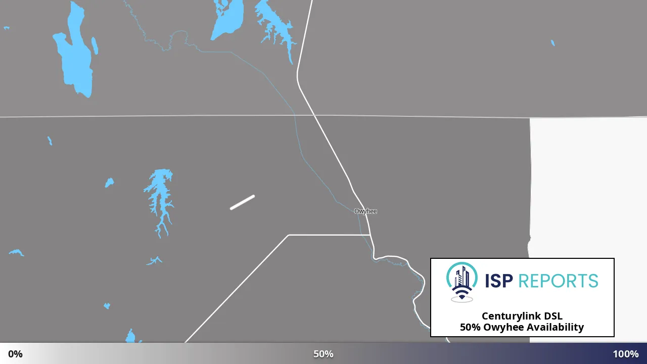 Owyhee, NV map of internet availability