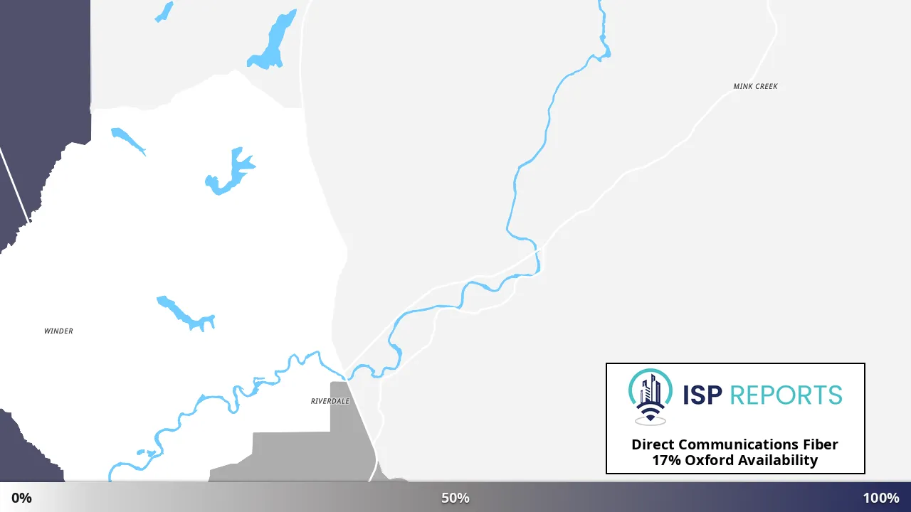 Oxford, ID map of internet availability