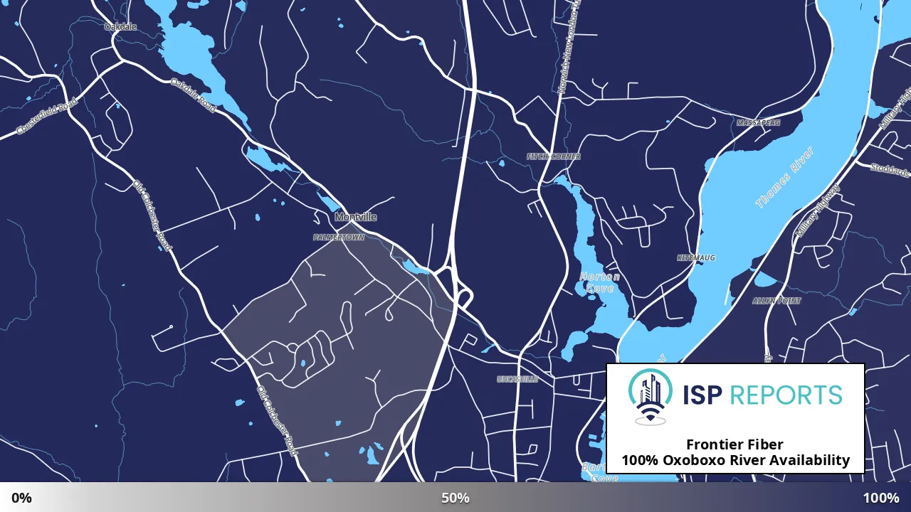Oxoboxo River, CT map of internet availability