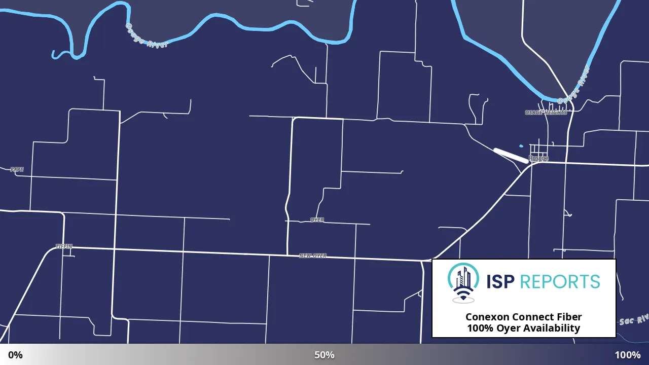 Oyer, MO map of internet availability