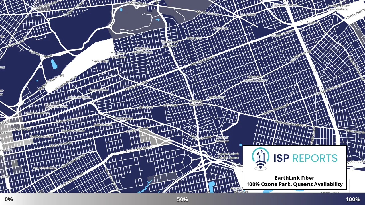 Ozone Park, Queens, NY map of internet availability