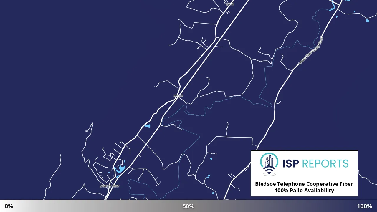 Pailo, TN map of internet availability