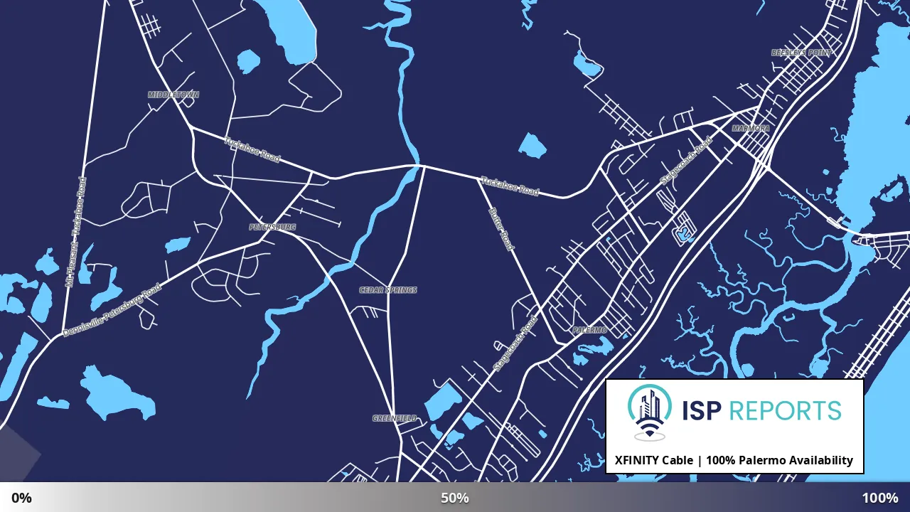 Palermo, NJ map of internet availability