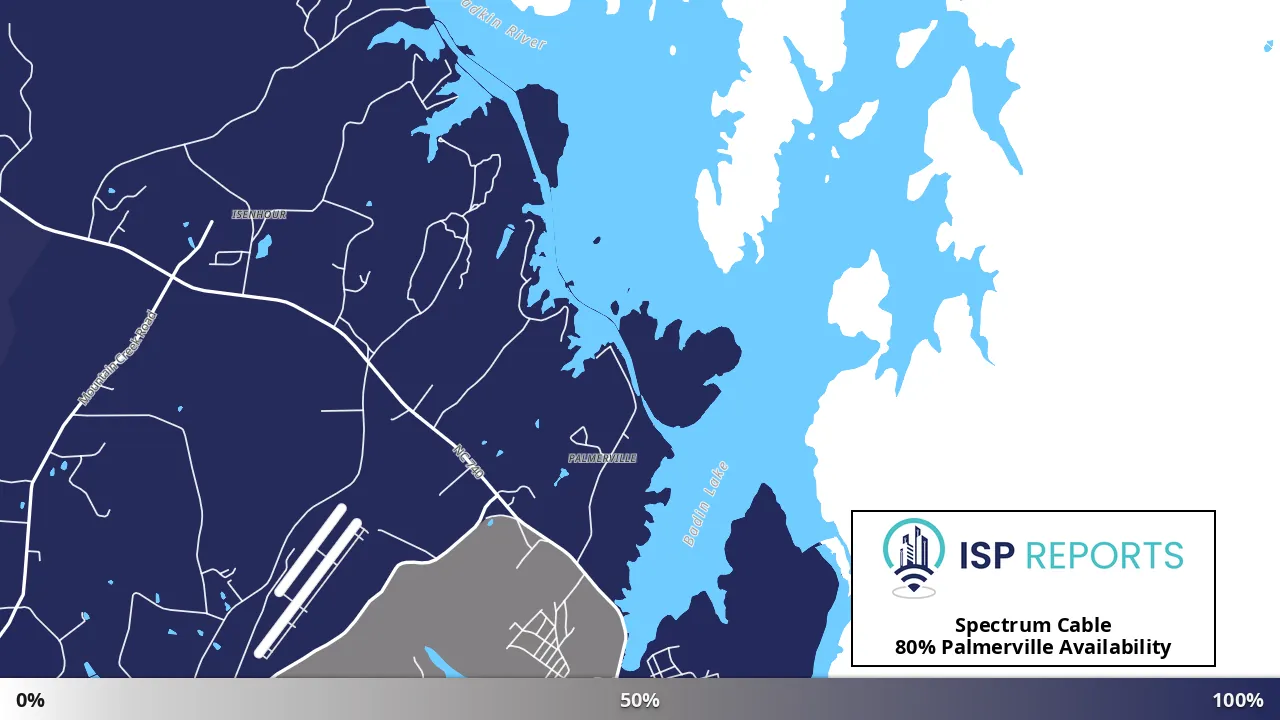 Palmerville, NC map of internet availability