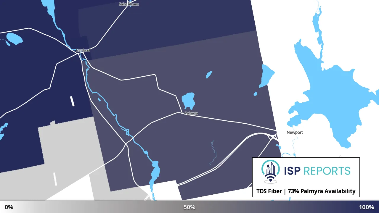 Palmyra, ME map of internet availability