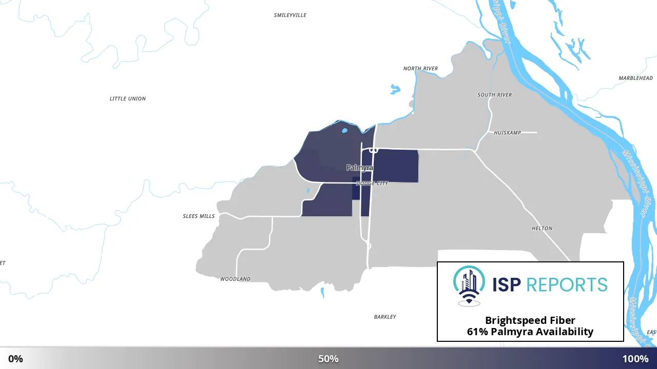 Palmyra, MO map of internet availability