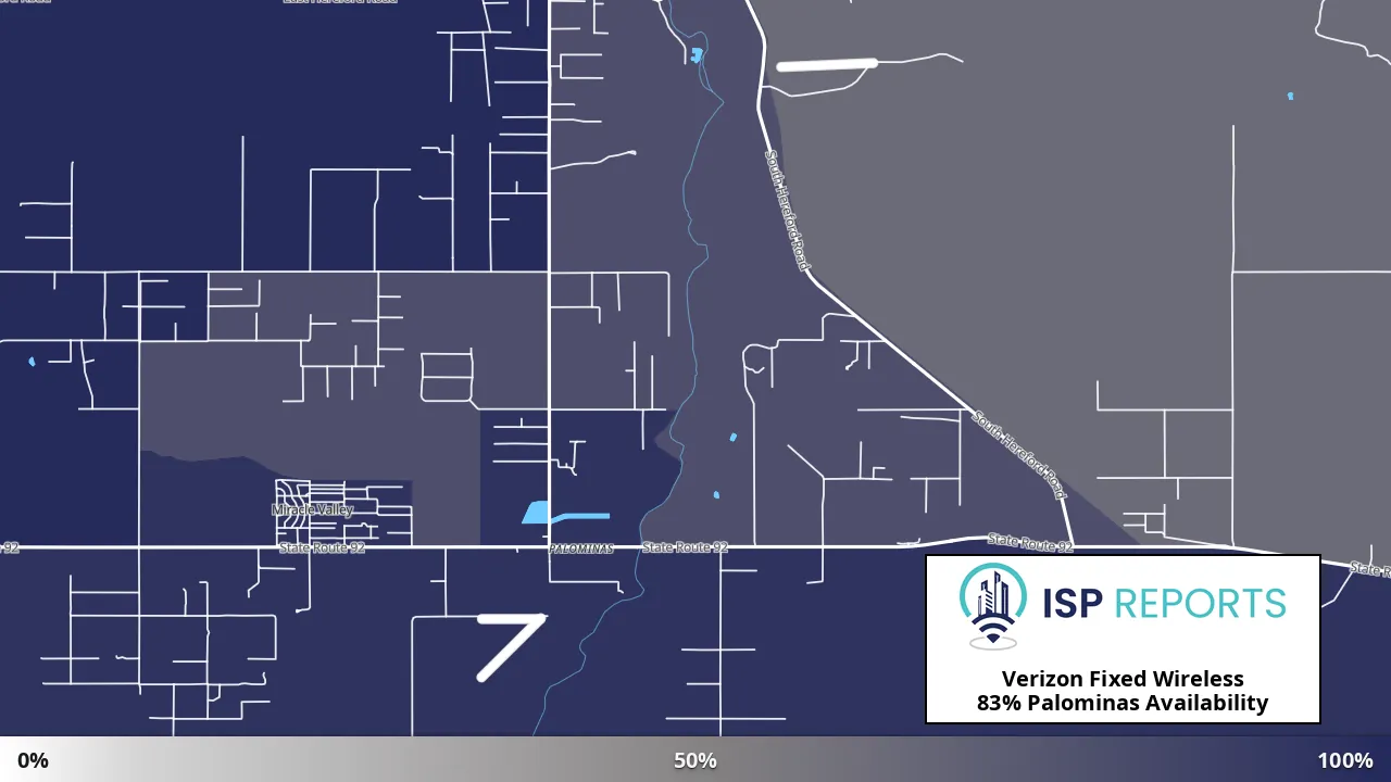Palominas, AZ map of internet availability