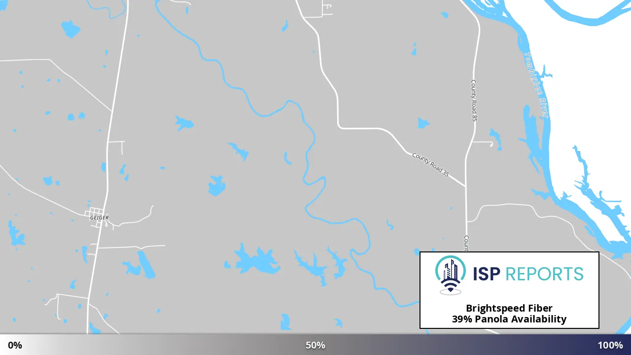 Panola, AL map of internet availability