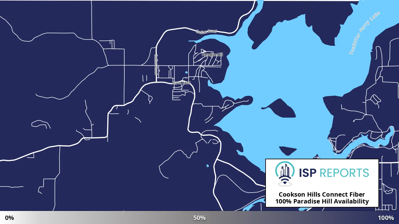 Paradise Hill, OK map of internet availability
